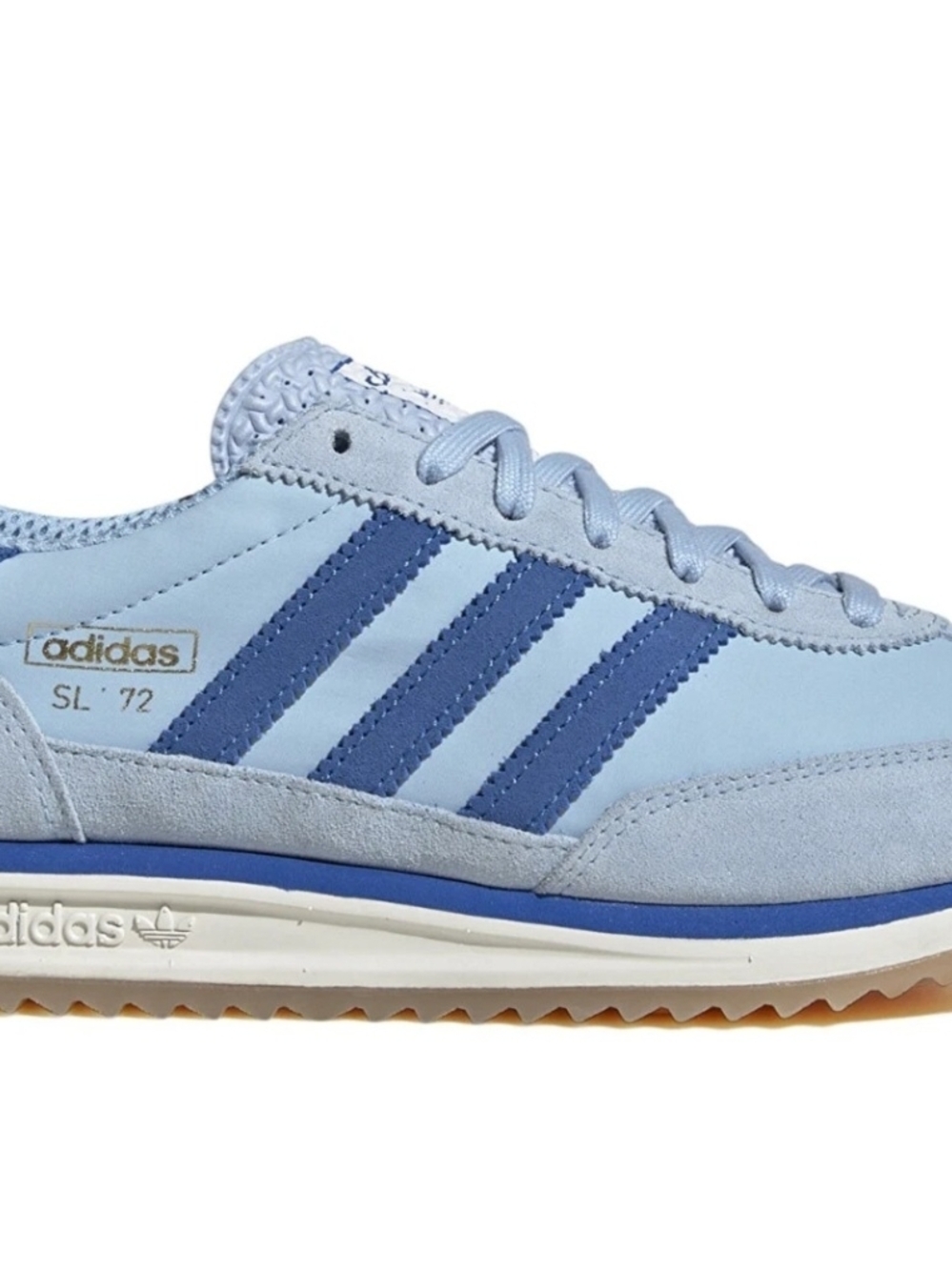 adidas SL 72 Light Blue Sneakers with Navy Stripes